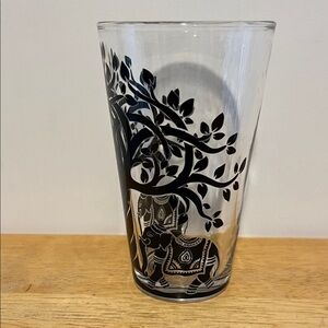 Elegant Black Elephant Glass Tumbler